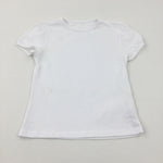 White T-Shirt - Girls 5-6 Years