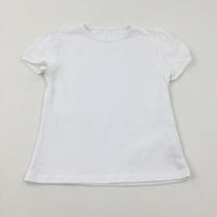 White T-Shirt - Girls 5-6 Years