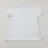 White T-Shirt - Girls 5-6 Years