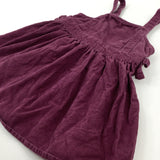 Purple Cord Dungaree Dress - Girls 2-3 Years