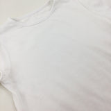 White T-Shirt - Girls 5-6 Years