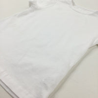 White T-Shirt - Girls 5-6 Years