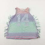 '14' Colourful Purple Vest Top - Girls 6-7 Years