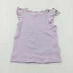 **NEW** Textured Lilac Top With Ruffle Sleeves - Girls 2-3 Years