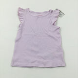 **NEW** Textured Lilac Top With Ruffle Sleeves - Girls 2-3 Years