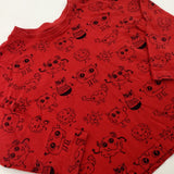 Monsters Red Long Sleeve Top - Boys 3-4 Years