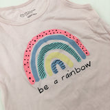 'Be A Rainbow' Pale Pink Vest Top - Girls 2-3 Years