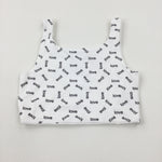 'Love' White Cropped Vest Top - Girls 5-6 Years