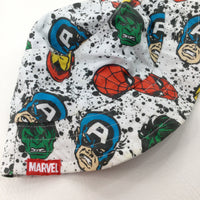 Marvel Superheroes Colourful White Sun Hat - Boys 3-4 Years