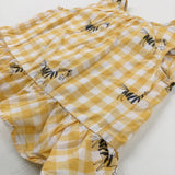 Zebras Yellow Checked Vest Top - Girls 2-3 Years