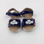 Clouds Glittery Colourful Blue Sandals - Girls - Shoe Size 8