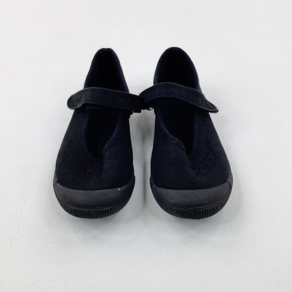 Stars Black Plimsolls - Girls - Shoe Size 11