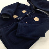 Navy Duffle Coat With Hood - Boys 0-3 Months