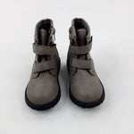 Black Checked Brown Boots - Boys - Shoe Size 6