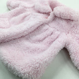 Pink Fluffy Coat - Girls 0-3 Months