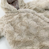 Beige Fluffy Winter Pramsuit - Girls 0-3 Months