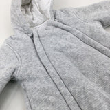 Textured Grey Winter Pramsuit - Boys 3-6 Months