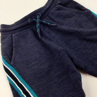 Mottled Navy Shorts - Boys 6-7 Years