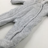 Textured Grey Winter Pramsuit - Boys 3-6 Months