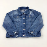 Distressed Mid Blue Denim Jacket - Girls 6-7 Years