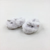 Unicorns White Fluffy Baby Slippers - Girls - Shoe Size 0