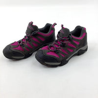 Mountain Warehouse Pink & Charcoal Grey Trainers - Girls - Shoe Size 2