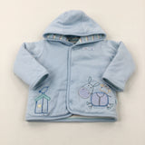 Donkey & Bird Embroidered Light Blue Jacket - Boys 3-6 Months