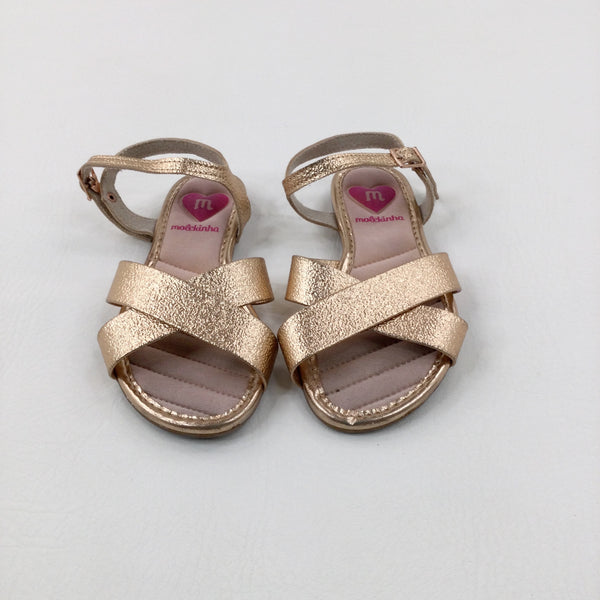 Gold Sandals - Girls - Shoe Size 11