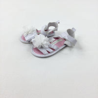 Flowers White Sandals - Girls - Shoe Size 2