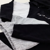 'Friends' Black & Grey Cropped Hoodie & Joggers Set - Girls 6-7 Years