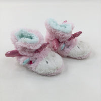 Unicorns Fluffy Pink Slippers - Girls - Shoe Size 6