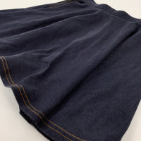 Dark Blue Denim Effect Skirt - Girls 6-7 Years