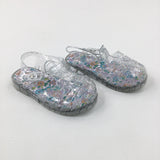 Glittery Clear Jelly Shoes - Girls - Shoe Size 9