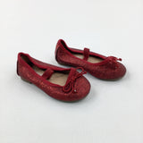 Glittery Red Shoes - Girls - Shoe Size 5