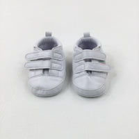 Colourful Striped White Baby Shoes - Girls - Shoe Size 3