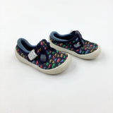 Colourful Animal Navy Canvas Shoes - Boys - Shoe Size 4