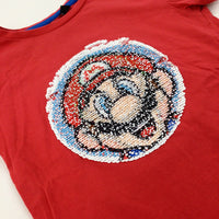 'Super Mario' Sequin Flip Red T-Shirt - Boys 7-8 Years