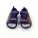 Spider-Man Blue & Red Sandals - Boys - Shoe Size 12