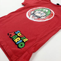 'Super Mario' Sequin Flip Red T-Shirt - Boys 7-8 Years