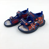 Spider-Man Blue & Red Sandals - Boys - Shoe Size 12