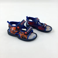 Spider-Man Blue & Red Sandals - Boys - Shoe Size 12