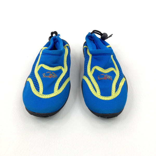 Blue & Yellow Beach Shoes - Boys - Shoe Size 13