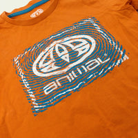 'Animal' Orange T-Shirt - Boys 7-8 Years