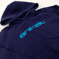 'Animal' Embroidered Navy Hoodie - Boys 7-8 Years