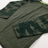 Camouflage Green Long Sleeve Top - Boys 7-8 Years