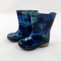 Blue & Green Wellies - Boys - Shoe Size 5