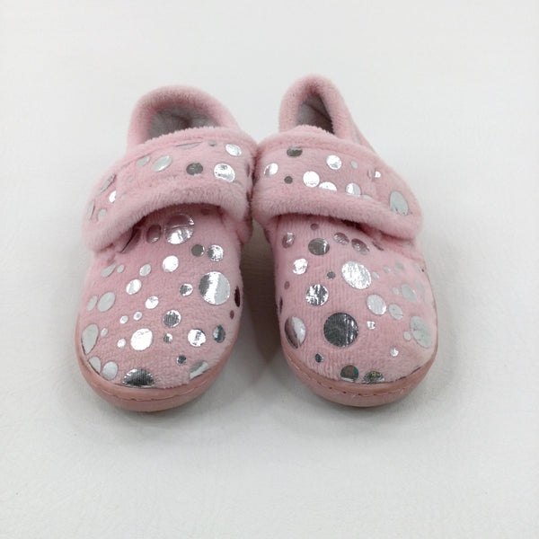 Spotty Pink Slippers - Girls - Shoe Size 8