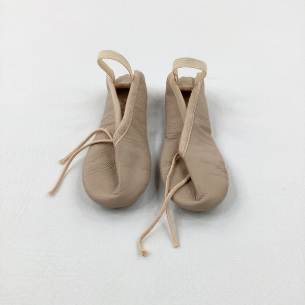 Beige Ballet Shoes - Girls - Shoe Size 12