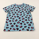 Patterned Blue T-Shirt - Girls 7-8 Years