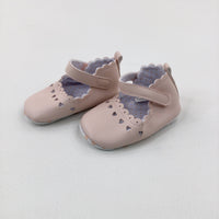Hearts Pink Baby Shoes - Girls - Shoe Size 2